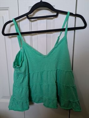 American Eagle Outfitters Mint Green Tiered V-Neck Camisole